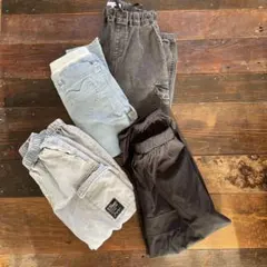 キッズ服 デニム スウェットパンツ セット130