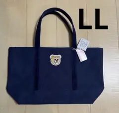 フェイラー　オールドテディワッペントートバッグ ネイビー　LLサイズ