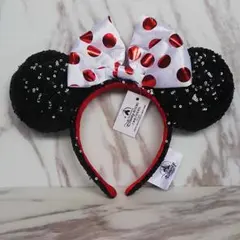 新品！ディズニー　ミニー　カチューシャ　ポルカドット　スパンコール qf1