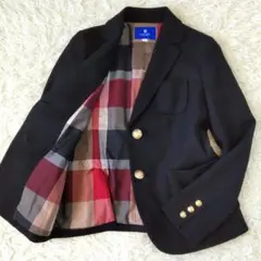 ブルーレーベルクレストブリッジ　テーラードジャケット　CBチェック　金ボタン