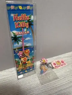 ご当地ハローキティ日焼け　ハワイ限定　フラダンス　　サーフィン　ストラップ　根付
