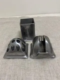 希少　ナバ　ペン立て、テープカッター、文具立て3点セットのサムネイル