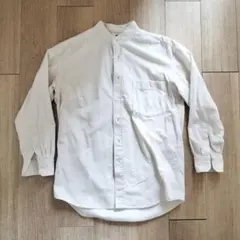 M ユニクロユー UNIQLO コーディロイ バンドカラーシャツ ユニクロ