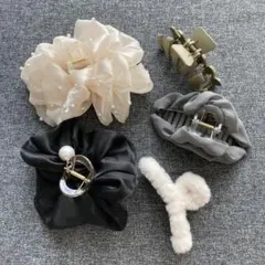 サテンリボンクリップ　5点セット