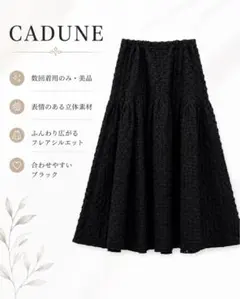 ❤️美品❤️CADUNE 立体フレアロングスカートのサムネイル