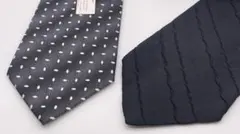 （タグ付き）ネクタイ2本セット ドット柄とストライプ柄