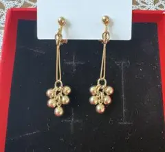 【当時物】★昭和レトロ★揺れるイヤリング ゴールド ヴィンテージ クリップ★