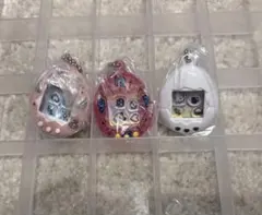 たまごっちシャカシャカチャームコレクション3点セット　ピンクまめっちくちぱっち