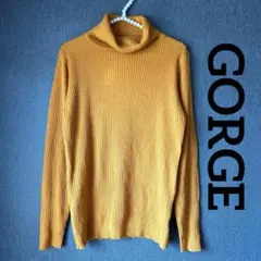 GORGE マスタードリブ編みタートルネックセーター ゴージ