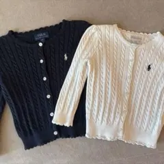 Ralph Lauren カーディガン ホワイト ネイビー２枚セット