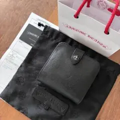 【超美品】クロムハーツ　ボタンビル　二つ折り財布　コンパクト　レザーウォレット
