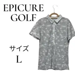 EPICURE GOLF ペイズリー柄 ポロシャツ Lのサムネイル