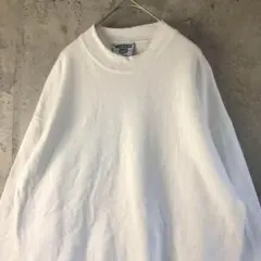 A3589古着　スウェット　ホワイト　無地　90s Y2K