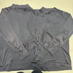 ネイビー　タートルネック 野球アンダーシャツ 2枚セット