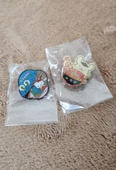 ハローキティ ポムポムプリン ご当地ピンバッジ 2個セット