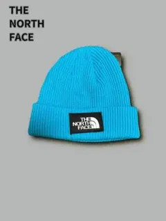 THE NORTH FACE ノースフェイス ボックスロゴ ニット帽 ブルー