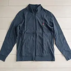 LANDS’ END ジップアップ スウェット ブルゾン メンズ Mサイズ 紺のサムネイル
