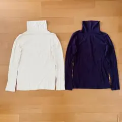 MUJI 無印良品 タートルネック M カットソー 2枚セット 長袖 ストレッチ