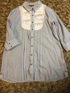 ストライプロングシャツ