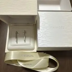 新品　ミキモト　Vコード　ピアス　シルバーのサムネイル