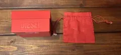 DIESEL レッド収納ボックスと巾着袋