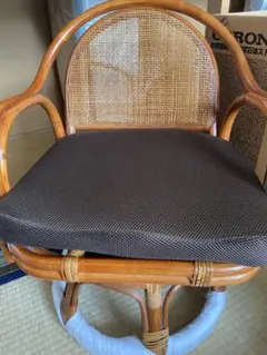 昭和レトロ エスニック ニトリ ラタンチェア 回転式座椅子 ターン