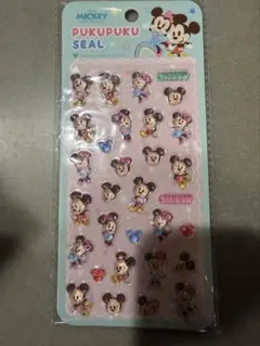 ディズニー　ミッキー・ミニー ぷくぷくシール　立体シール