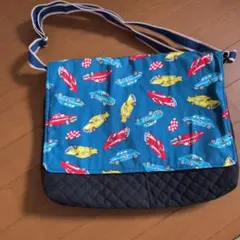 ハンドメイド　ショルダー図書袋　車のサムネイル