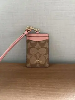 COACH カードケース ブラウン/ピンク