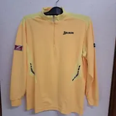 Srixon イエロー ジップアップ長袖シャツ