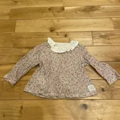 conoco花柄とストライプのベビーＴシャツ