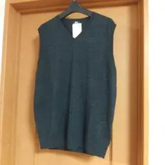 ユニクロ エクストラファインメリノウール メンズ Vネックベスト XLサイズ