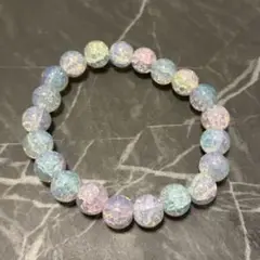 オパール風ビーズのストレッチブレスレット