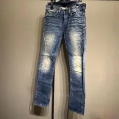 【美品】DIESEL　ディーゼル　スリムスキニーダメージジーンズ　26インチ