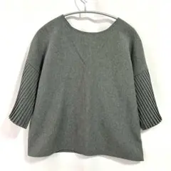 レトロガール RETRO GIRL グレー　五分袖 カットソー トップス グレー