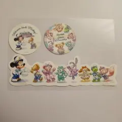 ダッフィー＆フレンズ　カラフルハピネス　ステッカー