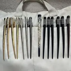 14本セット ヘアピン ゴールド シルバー ブラック