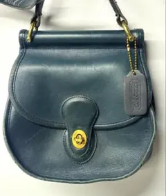 希少 OLD COACH オールドコーチ　ターンロック バッグ　Green