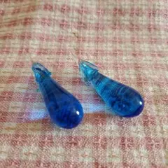 ガラス製 ナスビの箸置き 2つセット ペア