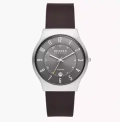 【未使用】SKAGEN SUNDBY エスプレッソブラウン レザーウォッチ