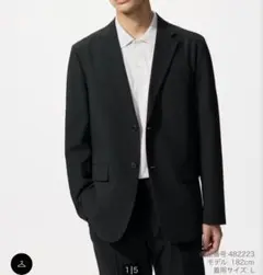 【新品タグ付・25年モデル】UNIQLO 感動ジャケット　S ブラック　黒のサムネイル