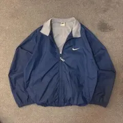 90s NIKE ナイロンジャケット　銀タグ　ドローコード付き　oldnike