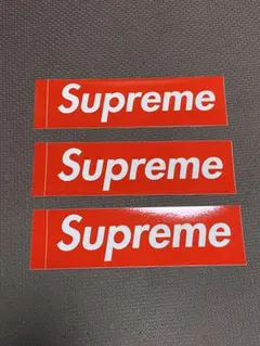 Supreme ステッカー 3枚セット 正規ノベルティ ロゴ 赤 新品