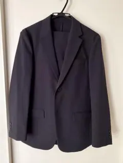 1回着 ユニクロ 感動ジャケット 感動パンツ セットアップ ネイビー XS