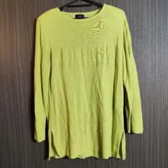 RENOWN ensuite ニット チュニック TL 黄緑 長袖 レナウン