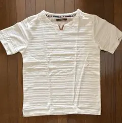 Confirm ホワイト ストライプ Tシャツ Lサイズのサムネイル