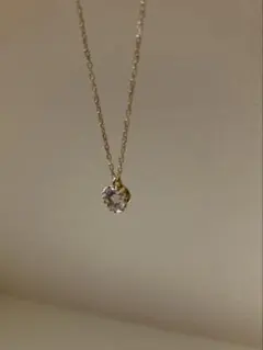 TSUTSUMI アクアマリン　k10イエローゴールド　ネックレス