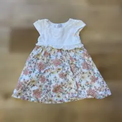 プチマイン　ワンピース 半袖 花柄 90cm
