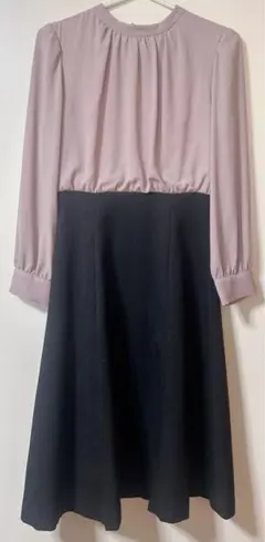 【未使用】PROPORTION ボウタイドッキングワンピース 長袖 XS