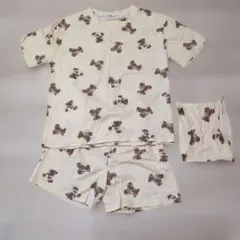 レディース クマプリント ルームウェアセット